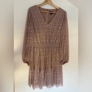 MSK Women's Long Sleeve Dress in Tan